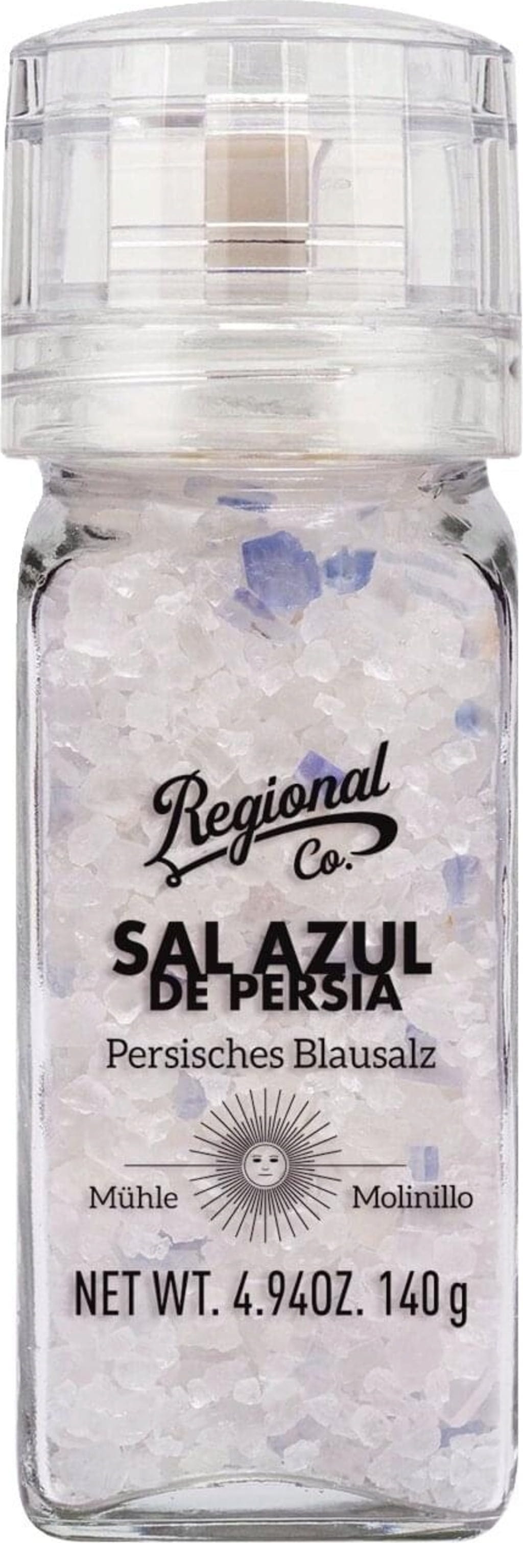 Regional Co. Perska niebieska sól w młynku, 140 g