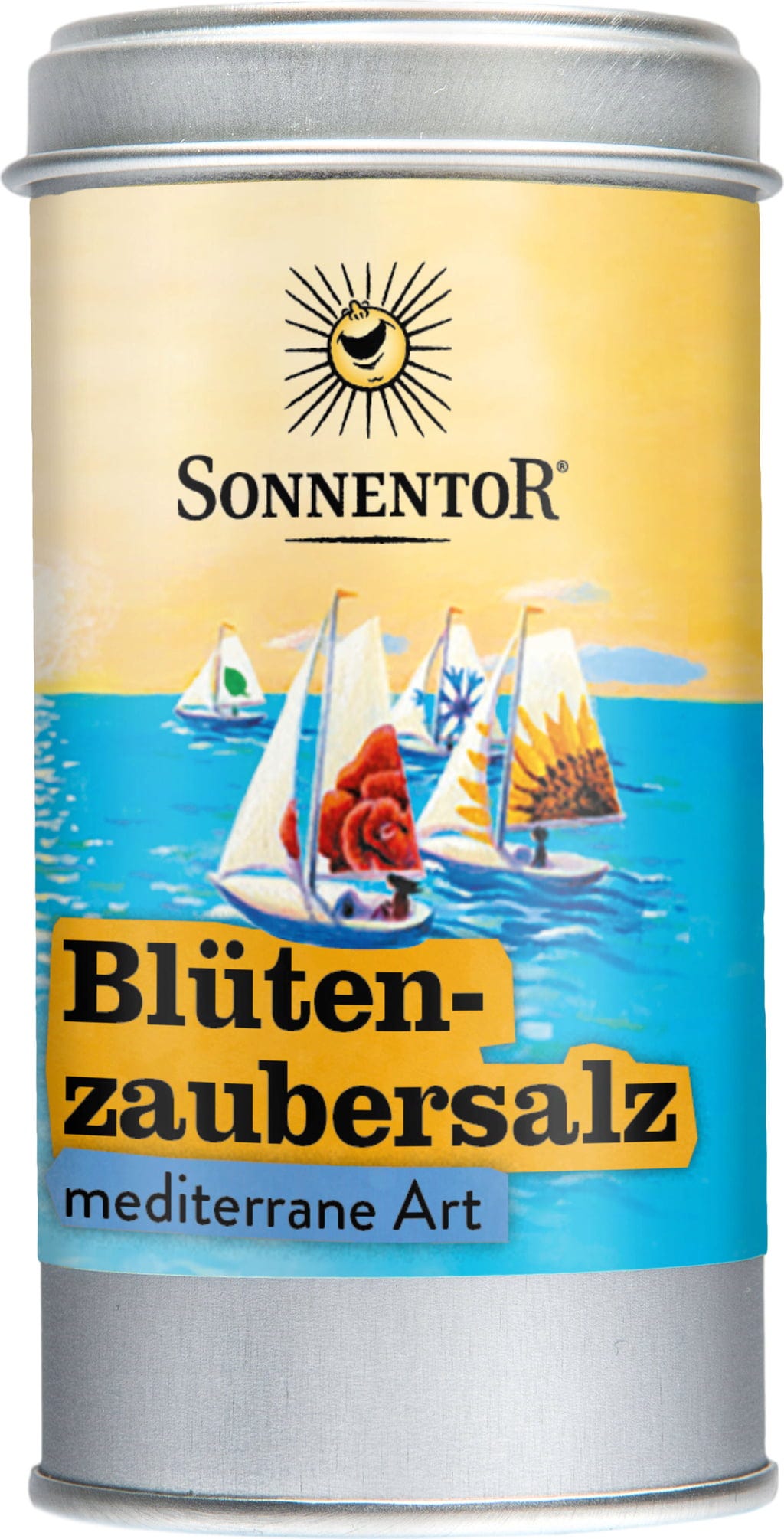 Sonnentor Sól Morza Śródziemnego kwiatowa sól BIO, Puszka, 90 g