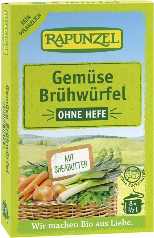 Rapunzel Bio bulionowa kostka warzywna, bez drożdży, 80 g