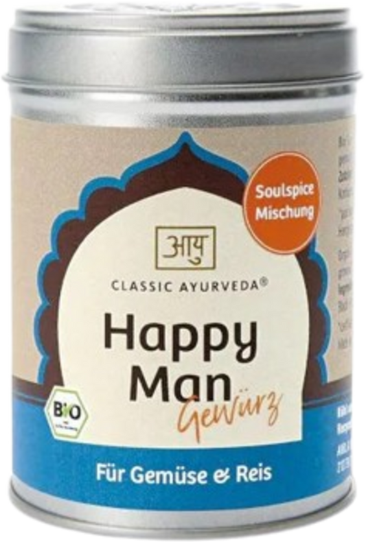 Classic Ayurveda Bio Happy Man - mieszanka przypraw, 80 g